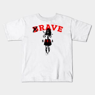 Rave Ninja EDM Techno Gift School Uniform Sword Girl Kids T-Shirt